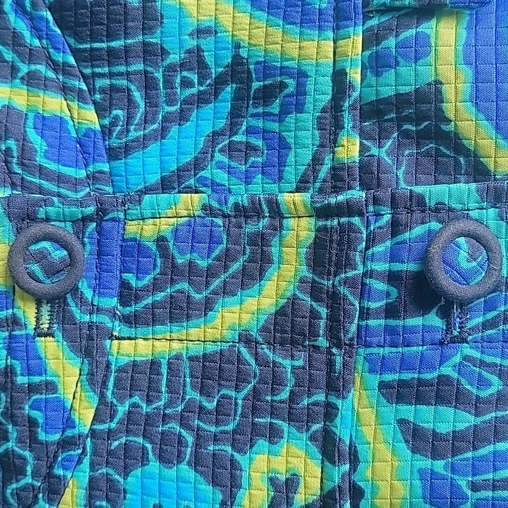 Ruby Rd. Jacket. Quilted Patterned Blue, Black, T… - image 4